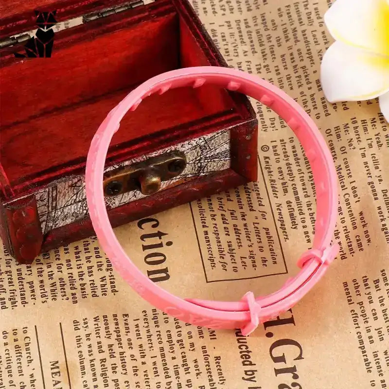 Skuteczna Obroża od Kleszczy dla Kota Różowy Plastik Opaska