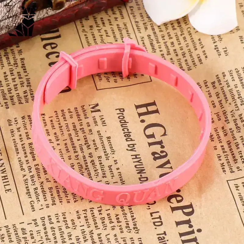 Skuteczna Obroża od Kleszczy dla Kota Różowy Silikon Opaska