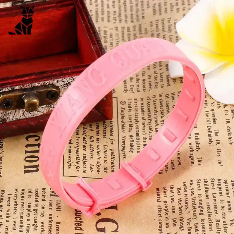 Skuteczna Obroża od Kleszczy dla Kota Różowy Silikon Opaska