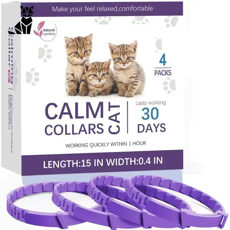 Skuteczna Obroża Przeciw Kleszczom dla Kota 4 Opakowanie Cat 38cm Pudełko Cztery Fioletowy