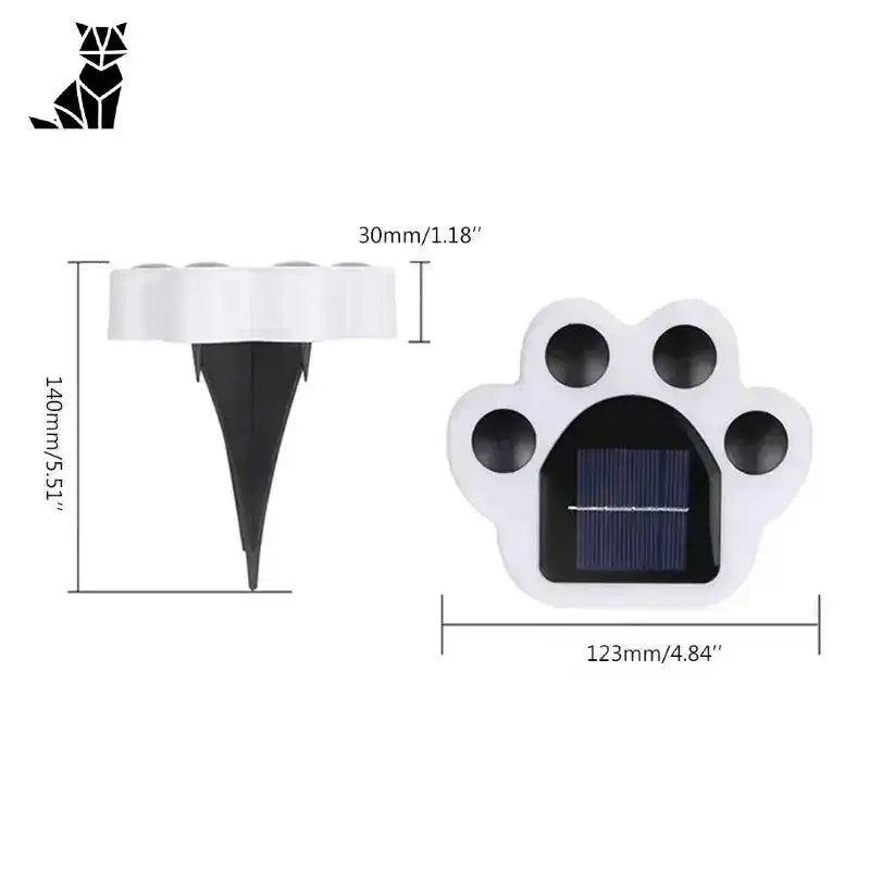 Słoneczne Lampy Ogrodowe łapy Kota Led Tytuł Domyślny Biały w Kształcie łapy Zasilany Energią Słoneczną