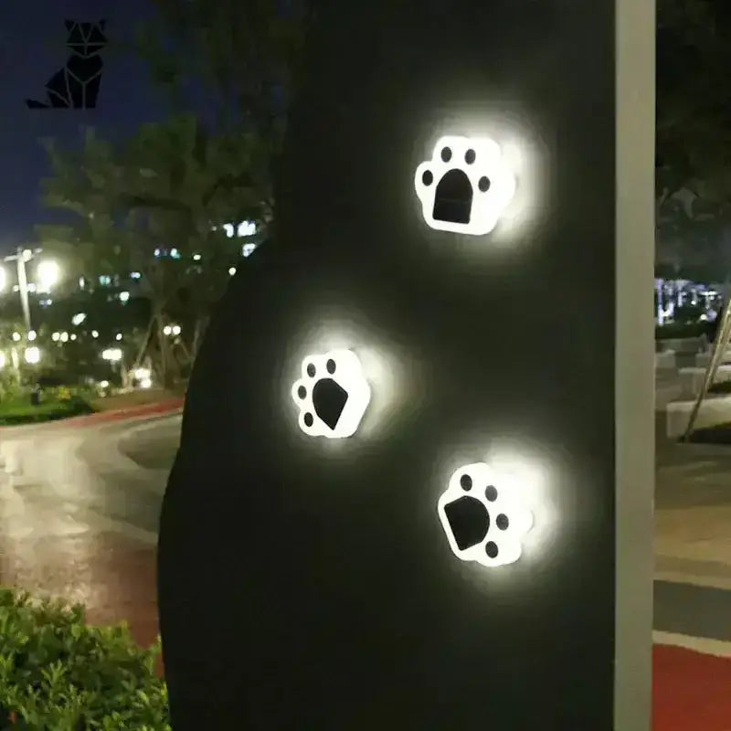Słoneczne Lampy Ogrodowe łapy Kota Led Tytuł Domyślny Trzy łapa Druk