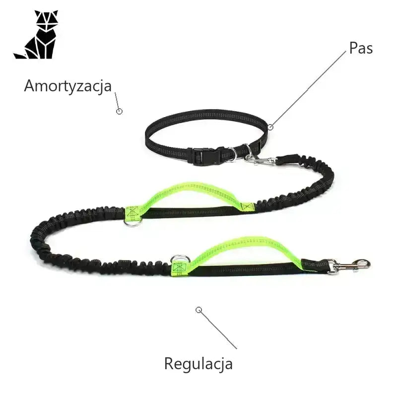 Smycz do Biegania z Psem Elastyczna Hands-free