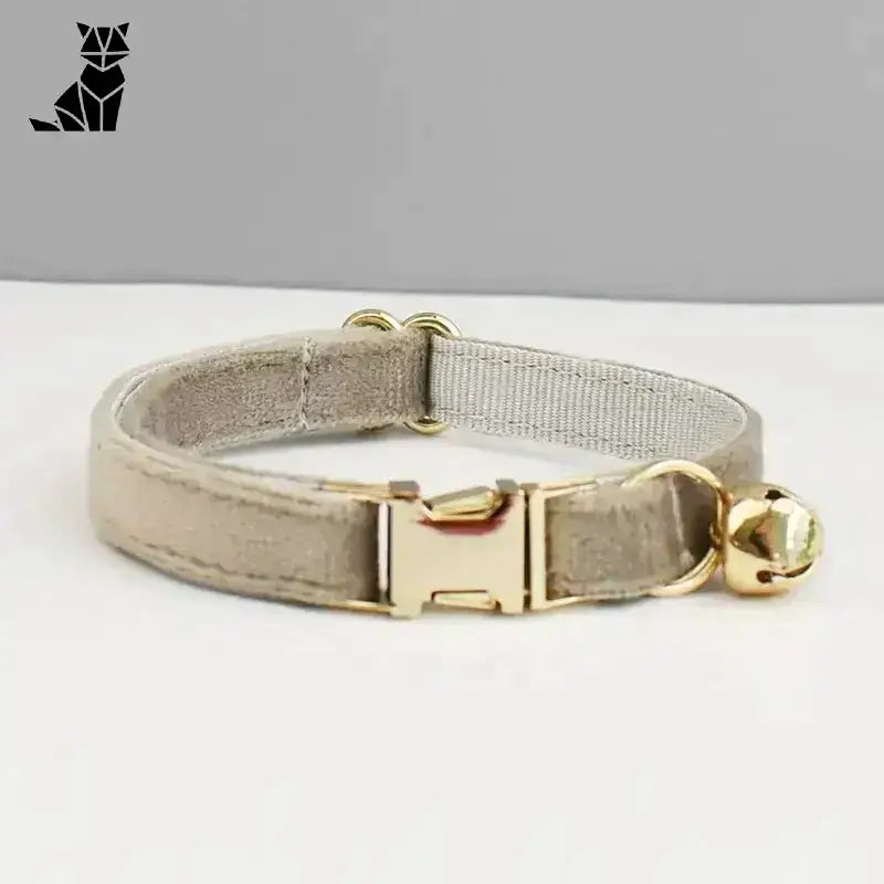 Stylowa Obroża z Kokardką dla Kota Szary / S(16-26cm) Kolor Szampana Zwierzak Kołnierz