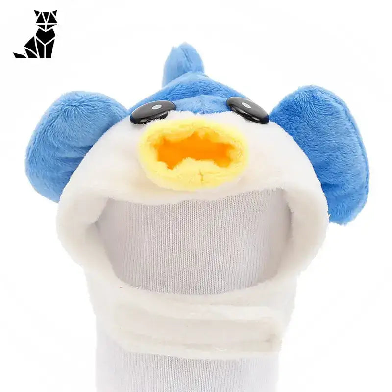 Stylowe Czapeczki dla Kota – Komfort i Trend Plusz Niebieski Biały