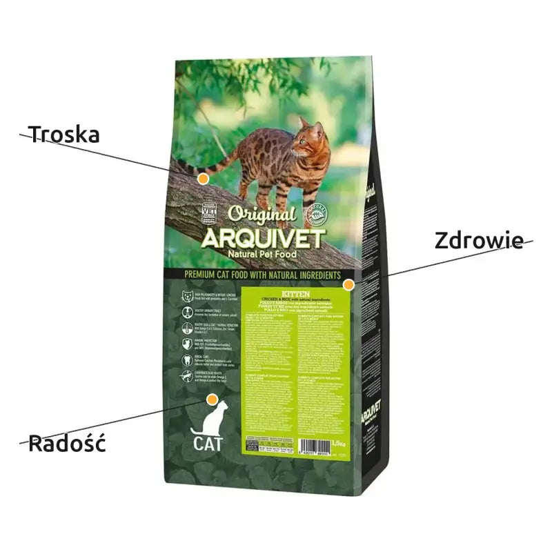 Sucha Karma dla Kociąt z Kurczakiem 1,5kg - do 12 Miesiąca życia | Arquivet
