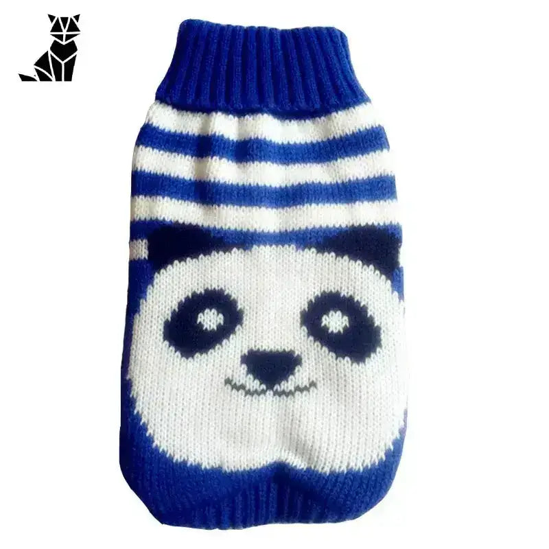 Świąteczny Sweter z Kotem Wygodny Unisex 14 / 6 Niebieski Biały w Paski