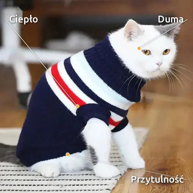 Świąteczny Sweter z Kotem Wygodny Unisex