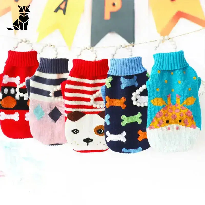 Świąteczny Sweter z Kotem Wygodny Unisex Sześć Kolorowy Dzianina