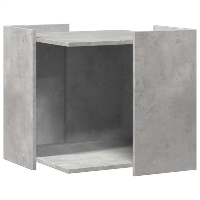 Szafka na Kuwetę dla Kota Szarość Betonu 53x53x51cm