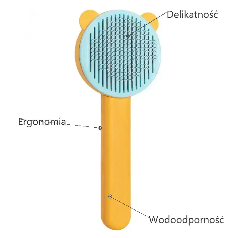 Szczotka dla Kota Brytyjskiego Miękka Pielęgnacyjna Pomarańczowy c