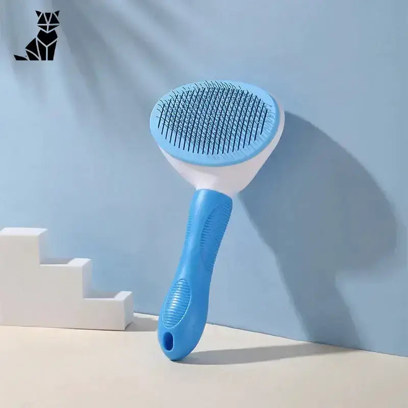 Szczotka dla Kota Krótkowłosego Komfort Plus Niebieski światło Niebieski Biały