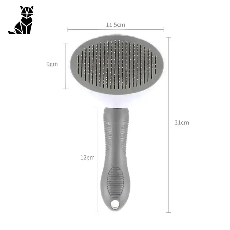 Szczotka dla Kota Krótkowłosego Komfort Plus Szary Owal Zwierzak