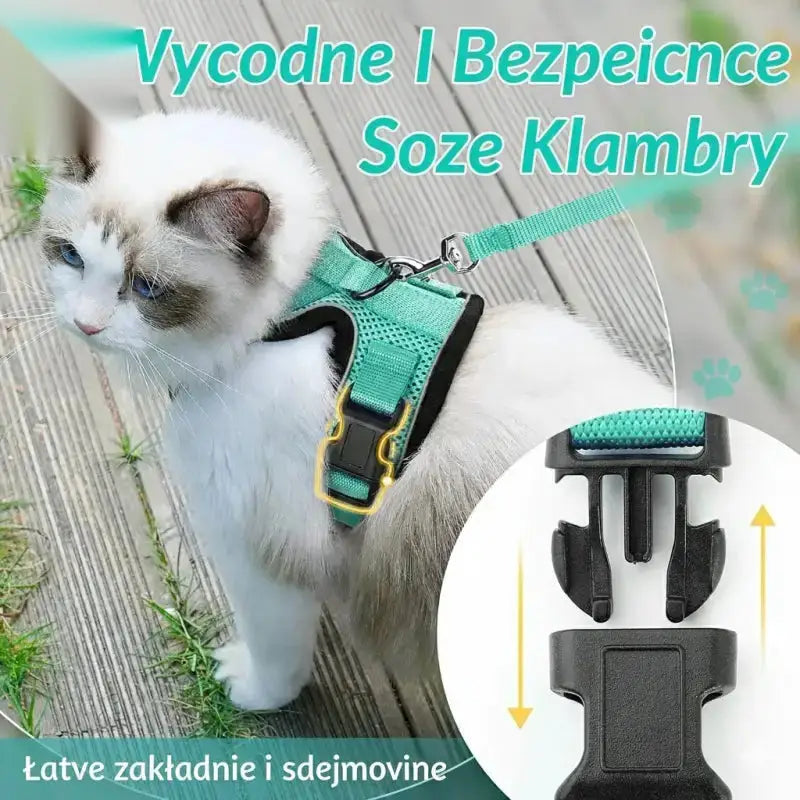 Szelki Bezuciskowe dla Kota Antyucieczkowe Mesh