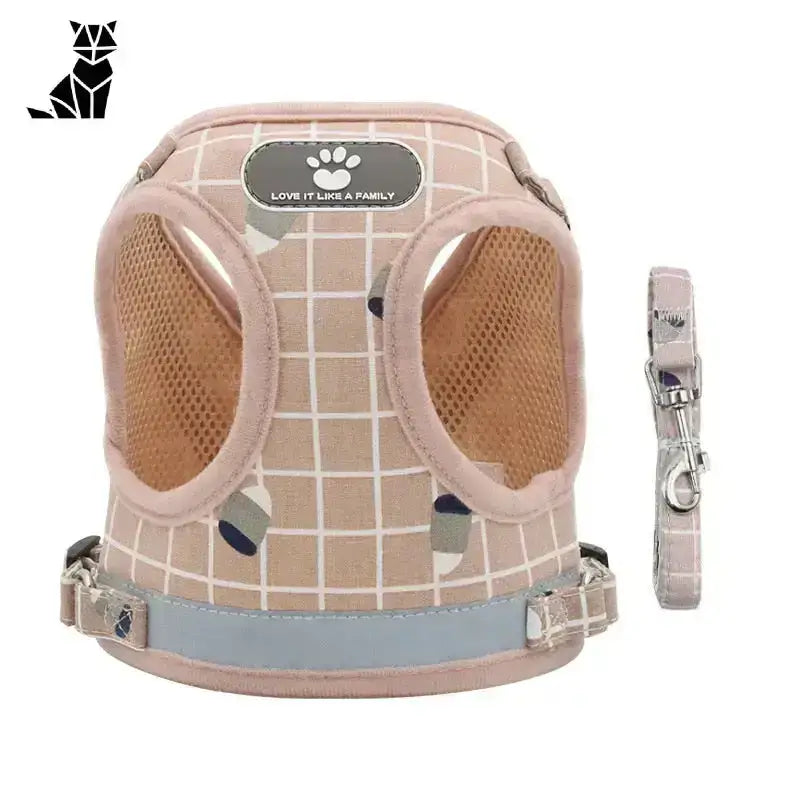 Szelki dla Cocker Spaniela – Komfort i Styl Róża / Xs Beż Biały w Kratkę