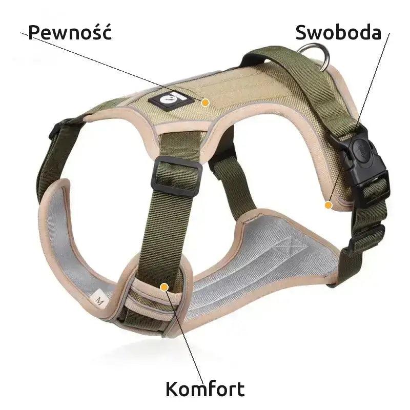 Szelki dla Labradora Oddychające Regulowane Brązowy / s 36-50cm