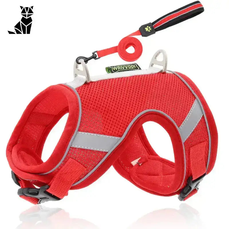 Szelki dla Maine Coona Regulowane i Wygodne Róż / Xs Czerwony Siatka Pies