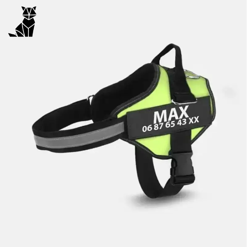 Szelki dla Psa z Imieniem i Numerem Zielony / m (12-18 Kg)