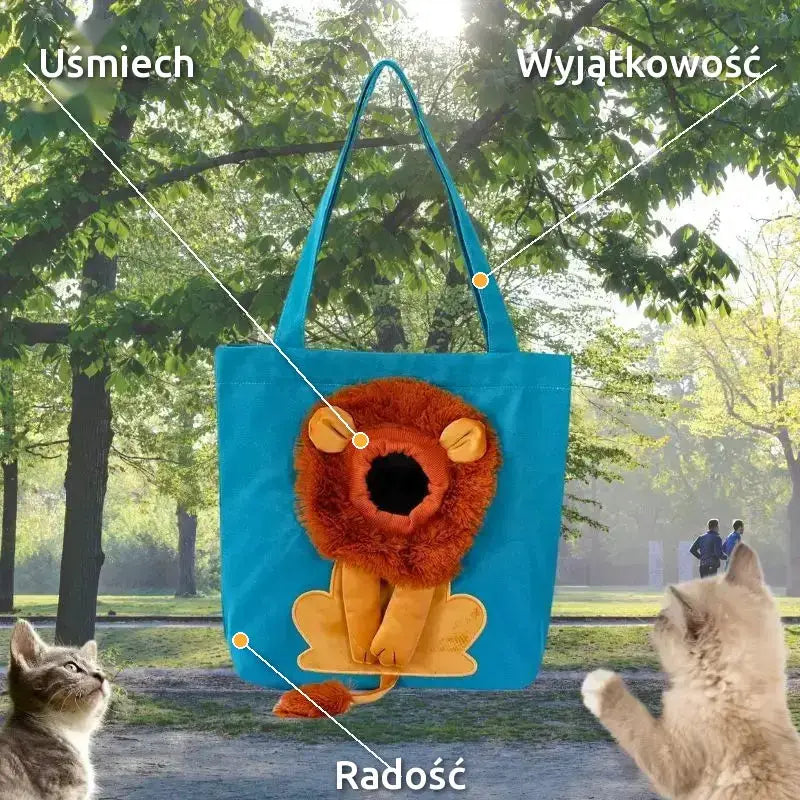 Torba dla Kota Liontrotter Stylowy Transporter Niebieski
