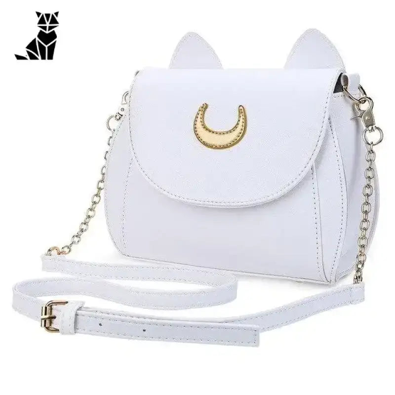 Torebka Sober z Motywem Kota Elegancka Biały Biały Kocie Ucho Ramię