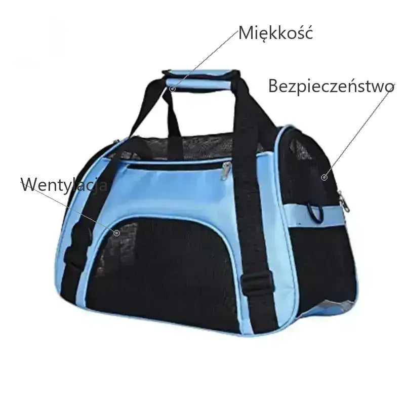 Transporter dla Kota Miękki Oddychający Niebieski