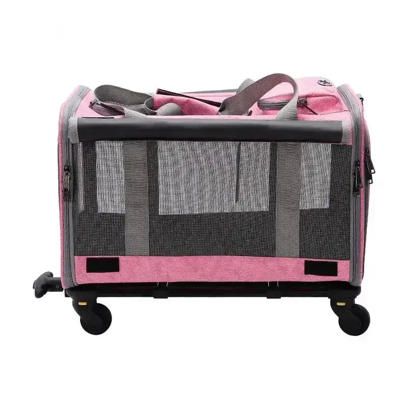 Transporter dla Kota na Kółkach Wygodny Różowy / 47cm 30cm 39cm