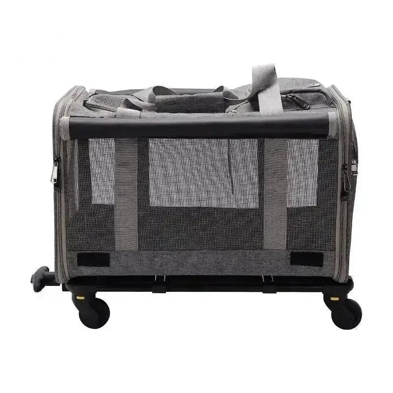 Transporter dla Kota na Kółkach Wygodny Szary / 47cm 30cm 39cm
