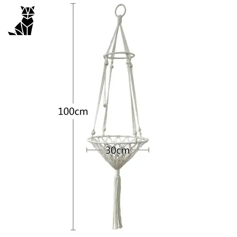 Wiszące Legowisko dla Kota – Wygoda i Styl Biały Makrama Roślina