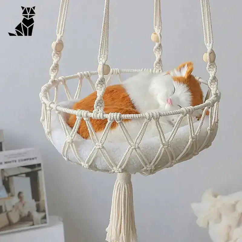 Wiszące Legowisko dla Kota – Wygoda i Styl Makrama Zwierzak łóżko