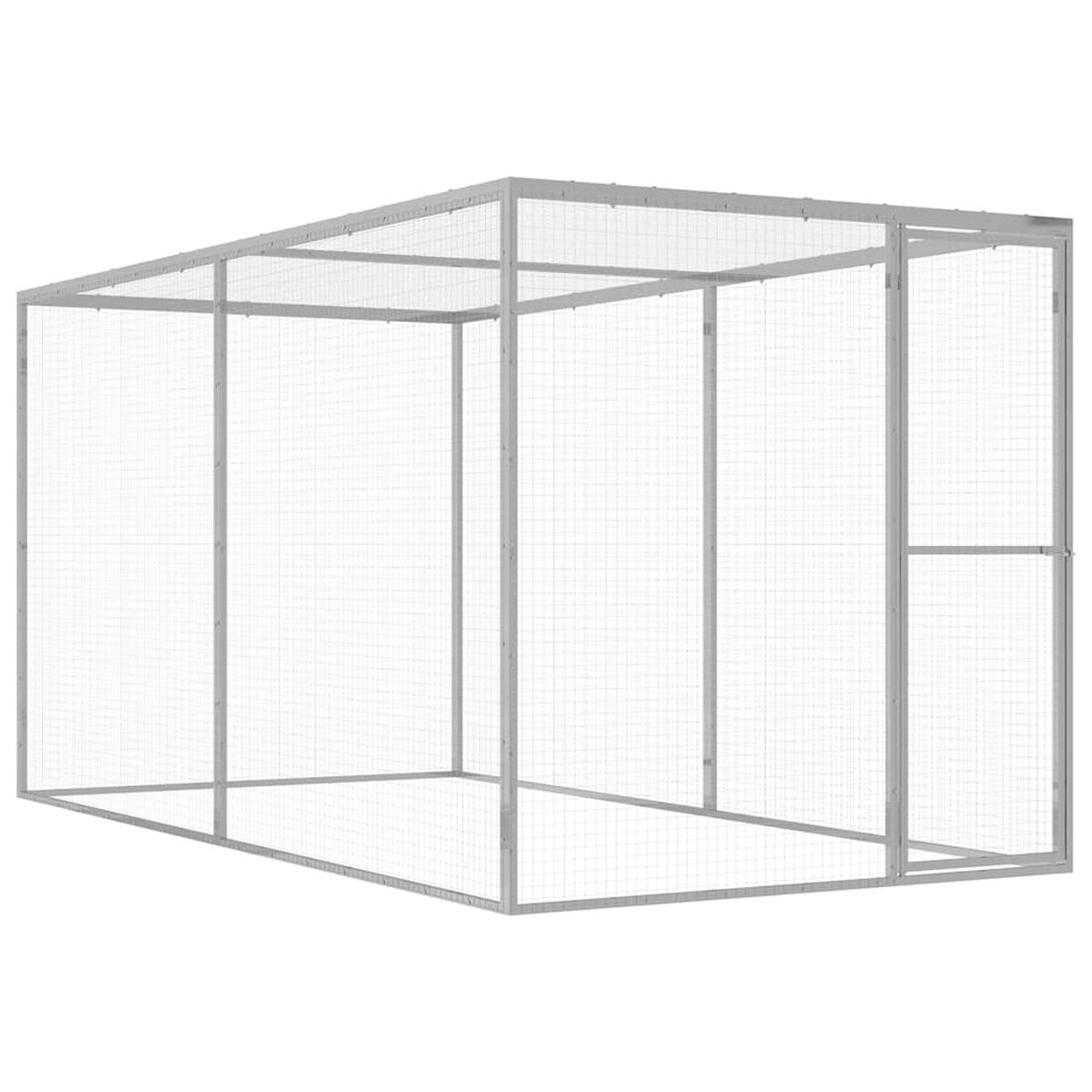 Woliera dla Kota do Ogrodu 3 x 1,5 x 1,5 m Stal Ocynkowana