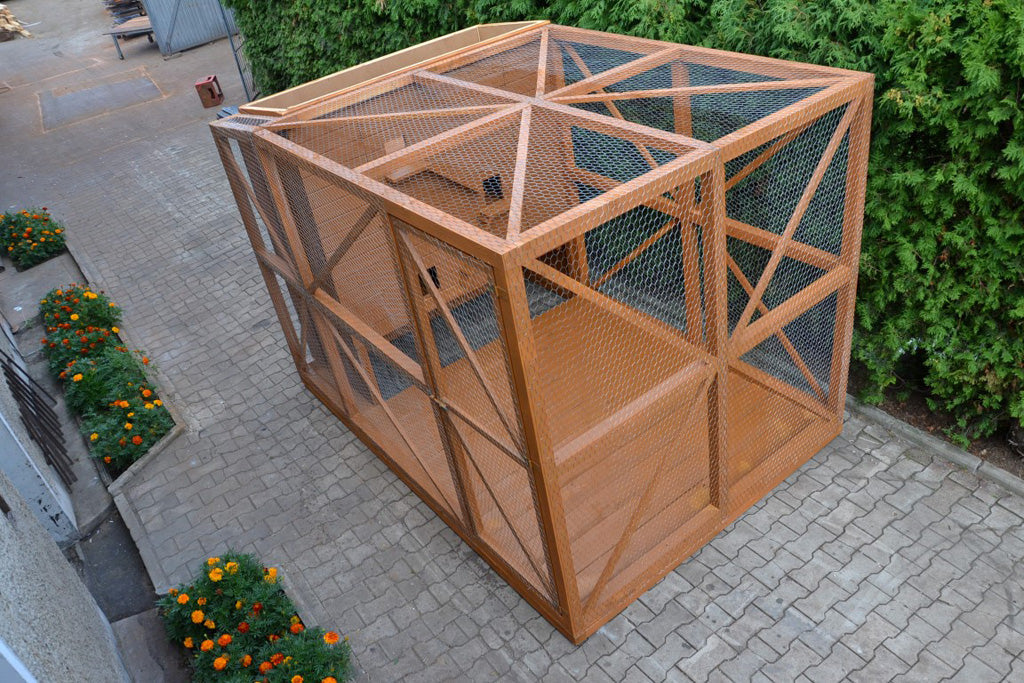 Woliera dla kota w ogrodzie – Drewniana 300 × 200 cm do Ogrodu – widok 3
