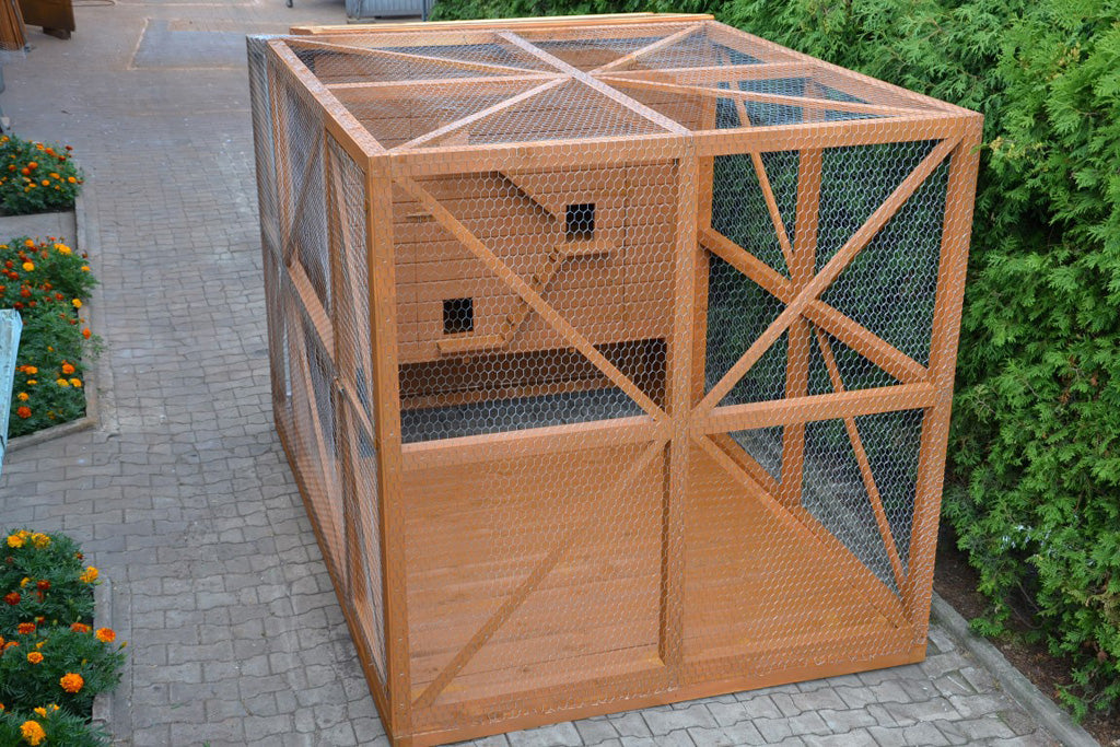 Woliera dla kota w ogrodzie – Drewniana 300 × 200 cm do Ogrodu – widok 4