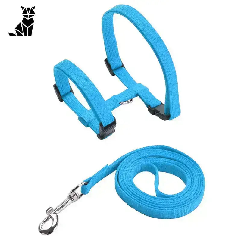 Wygodne Szelki dla średnich Kotów Regulowane Niebieskie Niebo Niebieski Zwierzak Uprząż