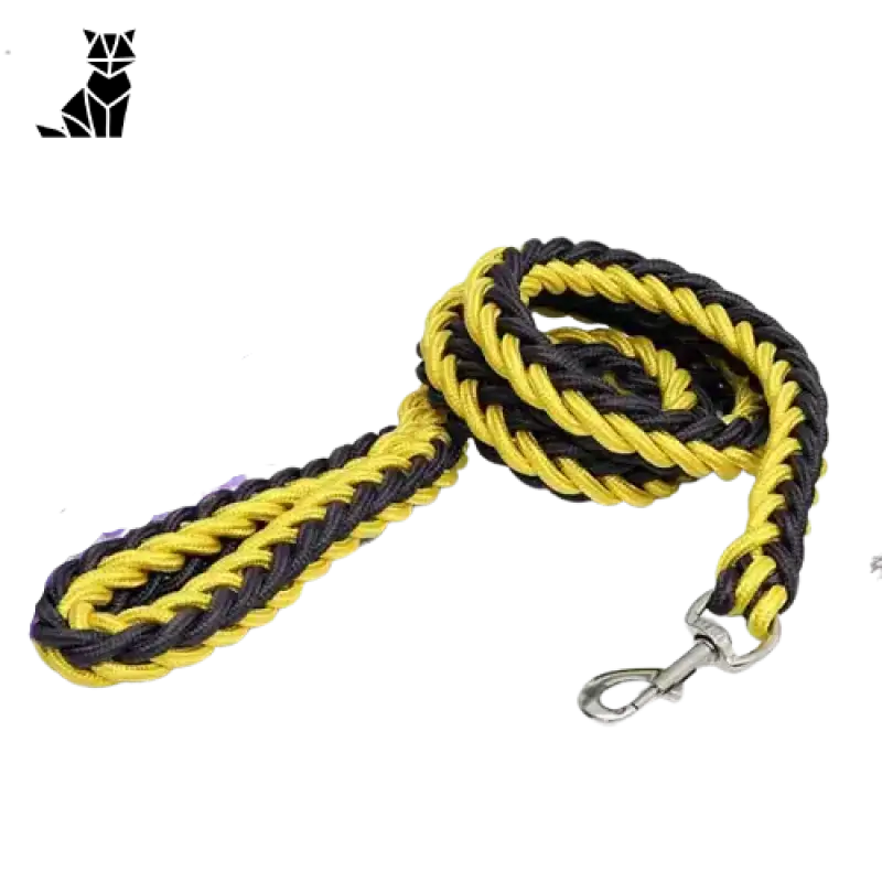 Wytrzymała Smycz dla Psa do Aktywnego Użytku żółty Czarny / m Czarny żółty Pleciony