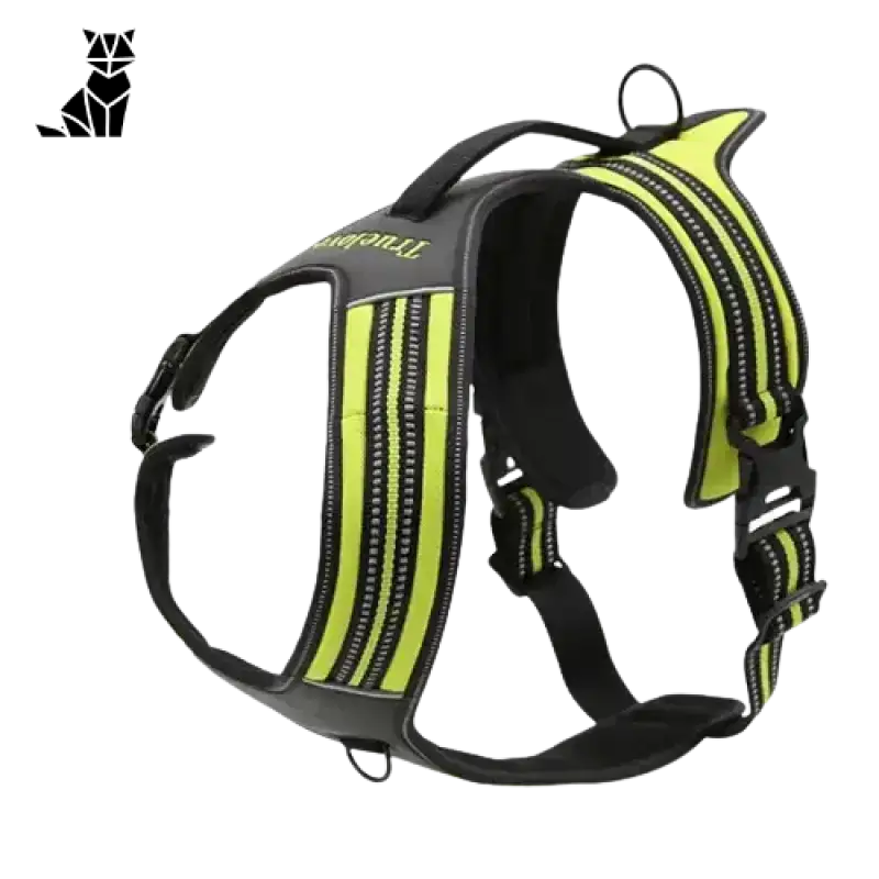 Wytrzymała Uprząż dla Psów z Nylonowego Płótna Oxford żółty / Xs Czarny Neon żółty