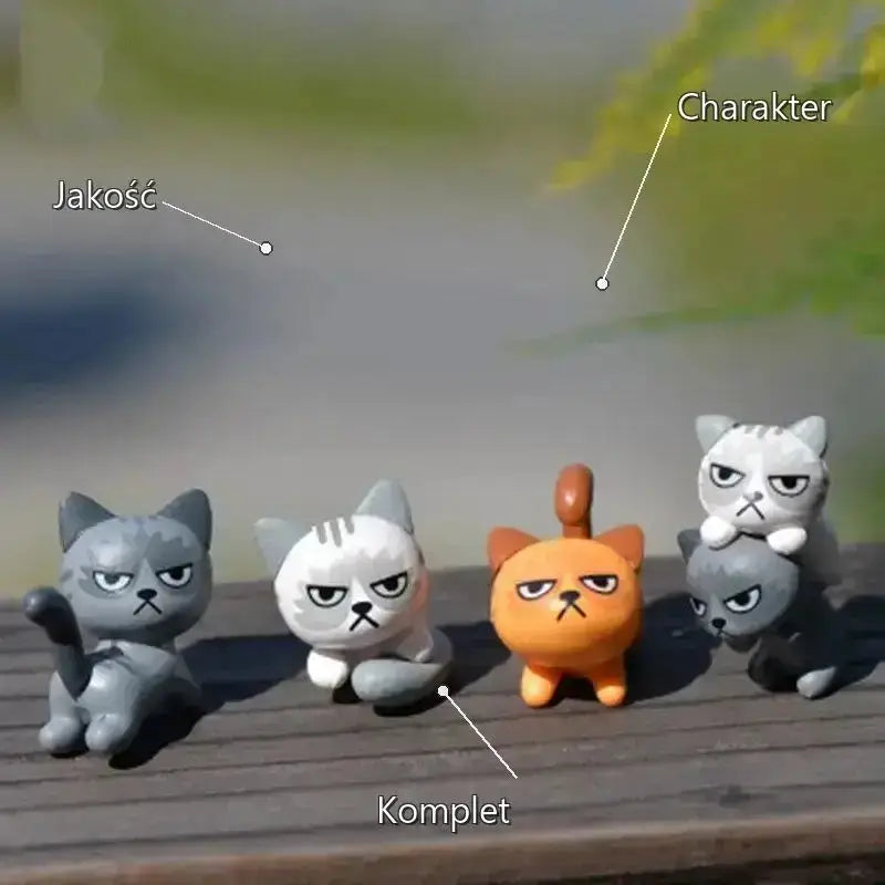 Zestaw Figurek Grumpy Kitty Dekoracyjne 6 Szt. Tytuł Domyślny