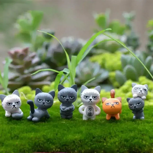 Zestaw Figurek Grumpy Kitty Dekoracyjne 6 Szt. Tytuł Domyślny Siedem Miniatura Kot