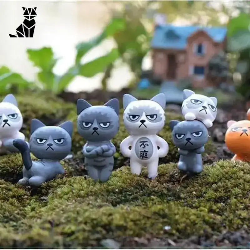 Zestaw Figurek Grumpy Kitty Dekoracyjne 6 Szt. Tytuł Domyślny Zestaw Zrzędliwy Kot
